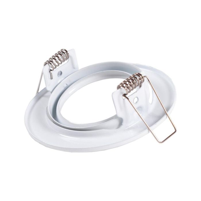 Aro Foco Downlight Circular Basculante "Vepa" Acero 90mm - Blanco 2 Aro Foco Downlight Circular Basculante "Vepa" Acero 90mm - Blanco 2