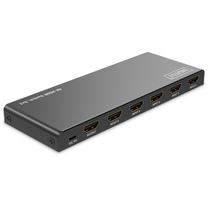 DIGITUS HDMI Switch. 5x1 4K/60Hz HDCP 2.3 1