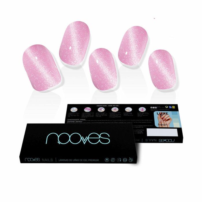 Nooves Láminas de Uñas de Gel Premium Glam Afrodita Cat Eye, Semi Curadas, Larga Duración, 20 unidades, Aplicación Rápida Nooves Láminas de Uñas de Gel Premium Glam Afrodita Cat Eye, Semi Curadas, Larga Duración, 20 unidades, Aplicación Rápida