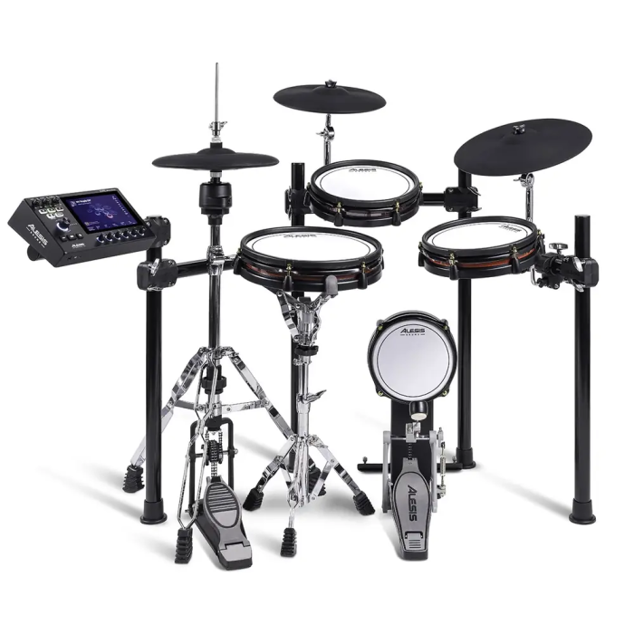 Alesis Strata Club Batería Electrónica con Módulo Core Drum, Pantalla Táctil de 7", 360°, Triple Zona, Bluetooth Audio+MIDI I/O 12