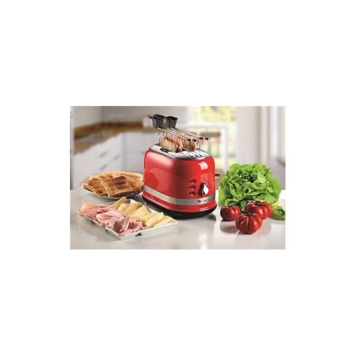 Ariete Tostadora Moderna 2 Ranuras Rojo con Pinzas - 149/00 - 6 Niveles de Dorado, Función Descongelado y Recalentado 4 Ariete Tostadora Moderna 2 Ranuras Rojo con Pinzas - 149/00 - 6 Niveles de Dorado, Función Descongelado y Recalentado 4