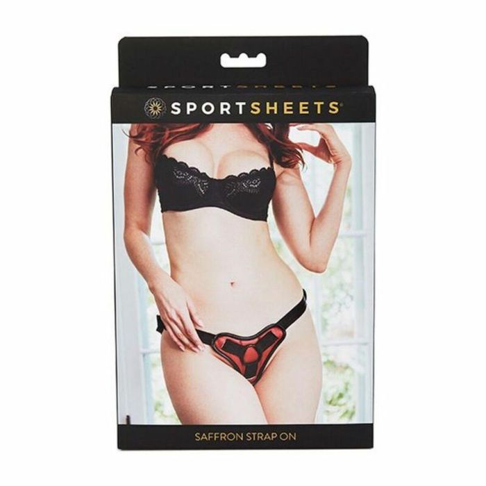 Arnés Sportsheets Negro/Rojo 100 % Poliuretano 1