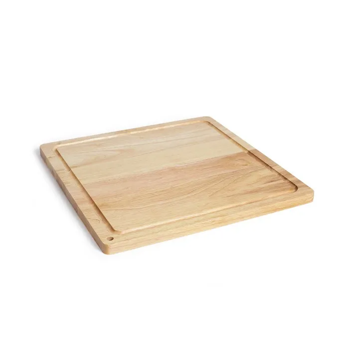 Livoo Tabla de Cortar MES141 Madera de Caucho XXL Ranura Integrada 46 x 46 cm 2