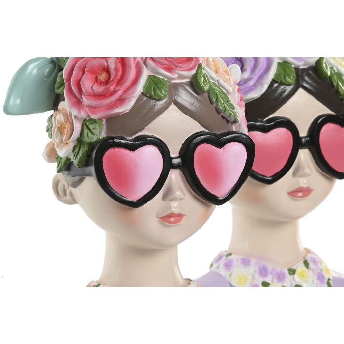 Figura Moderno DKD Home Decor Azul Rosa 10.5 x 20 x 14.5 cm (2 Unidades) 1 Figura Moderno DKD Home Decor Azul Rosa 10.5 x 20 x 14.5 cm (2 Unidades) 1