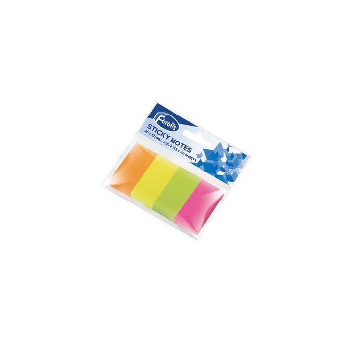 Banderitas Adhesivas Forofis 20X50 Colores Neon Pack De 4 (4X40H)
