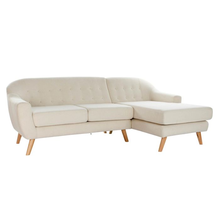 DKD Home Decor Sofá Scandi Crema 226x144x84 cm 4