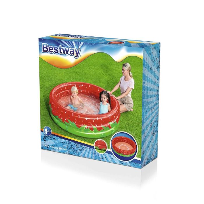 Bestway Piscina Hinchable Infantil 3 Aros Fresa 168x38 cm +2 Años Jardin 51145 9