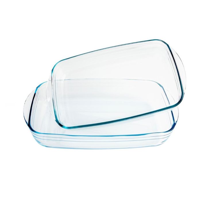 Ocuisine Set 2 Fuentes Rectangular Horno Vidrio Transparente 40x25x7 cm