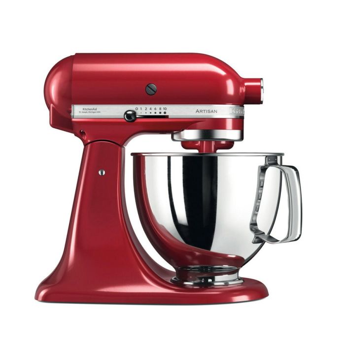 Kitchenaid Robot de Cocina Artisan 5KSM125 EER, 4.8L, Rojo, Acción Planetaria
