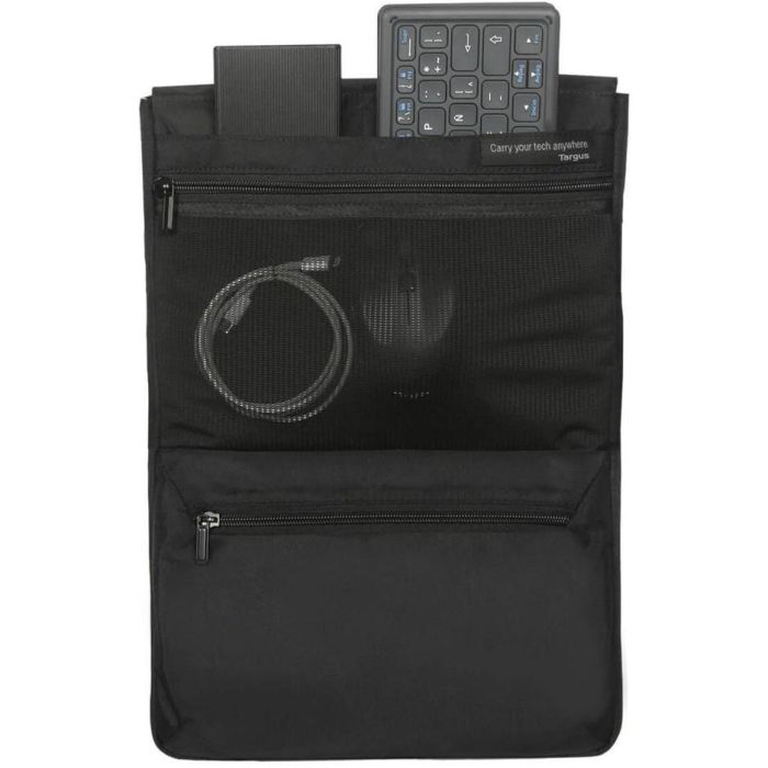 Targus Mochila Ecosmart para Portátil 16 Pulgadas, Antirobo, Hecha de Material Reciclado, Negro 18