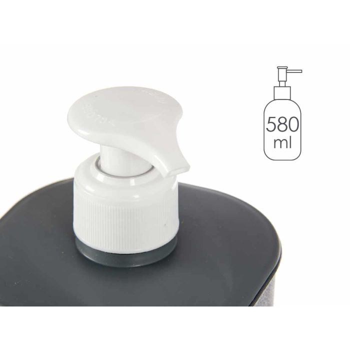 Dosificador plástico baño 580 ml antracita - Berilo 9x16.5x9 cm (36 Unidades) 3 Dosificador plástico baño 580 ml antracita - Berilo 9x16.5x9 cm (36 Unidades) 3