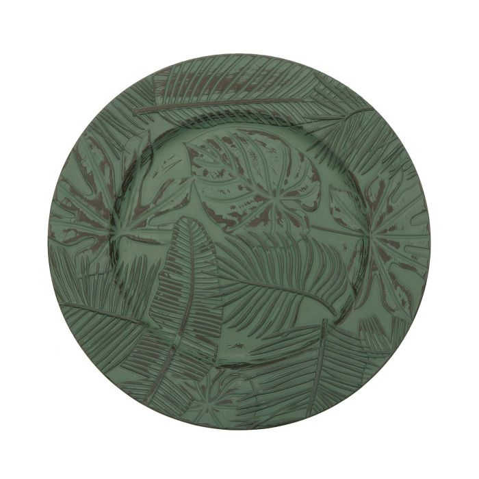 Bajoplato Hojas Verde Versa 33x33 cm - Plástico (6 Unidades)