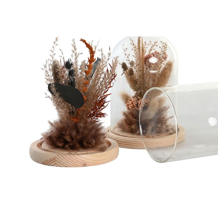 DKD Home Decor Decoracion Shabby Beige Marron Claro 12 x 17 x 12 cm (4 Unidades) 1