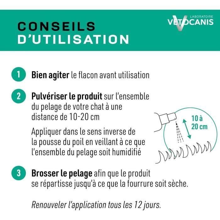 VETOCANIS Spray antipulgas, anti-garrapatas y anti-mosquitos - Para gatos - 250 ml 3 VETOCANIS Spray antipulgas, anti-garrapatas y anti-mosquitos - Para gatos - 250 ml 3
