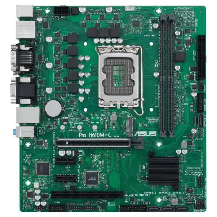 ASUS Placa Base H610M-C-CSM Socket LGA 1700 DDR5 con Salidas HDMI, DisplayPort, DVI y VGA - Micro ATX 1