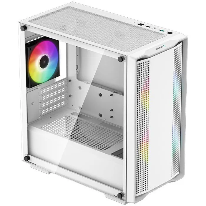 Deepcool CC360 Caja Gaming Micro-ATX Blanca con Ventana de Cristal Templado y 3 Ventiladores ARGB 2
