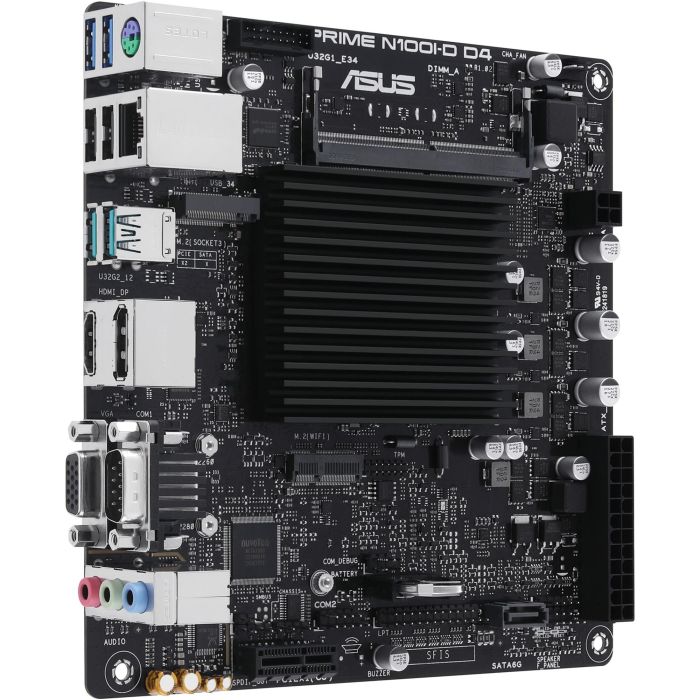ASUS PRIME N100I-D D4 90MB1F70-M0EAYC - Placa Base Mini ITX con Intel N100 integrado, 16GB DDR4, SATA III y M.2 2
