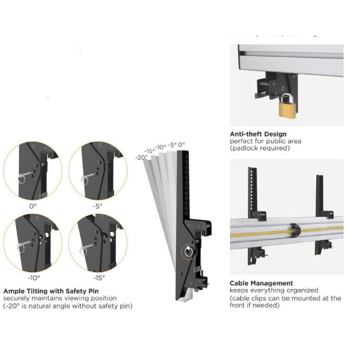 Equip Deckenhalterung 45"-50"/3TFT je 50kg 1Gelenk neig. sw lite Retail (Speditionsversand) 8 Equip Deckenhalterung 45"-50"/3TFT je 50kg 1Gelenk neig. sw lite Retail (Speditionsversand) 8