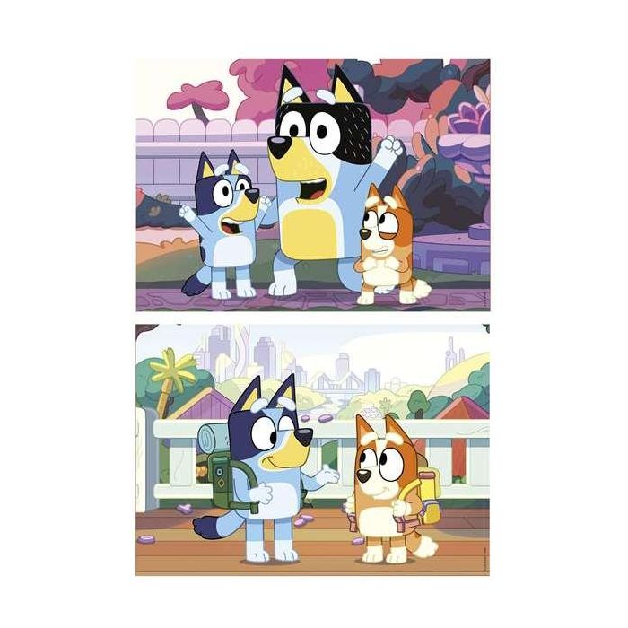 Puzzle 2x20 piezas bluey en maletin 2 Puzzle 2x20 piezas bluey en maletin 2