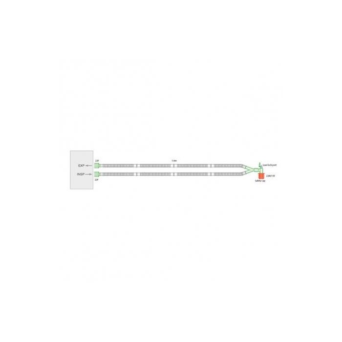 Circuito Respiratorio Flextube 15 mm - 1.6M 1 Unidad