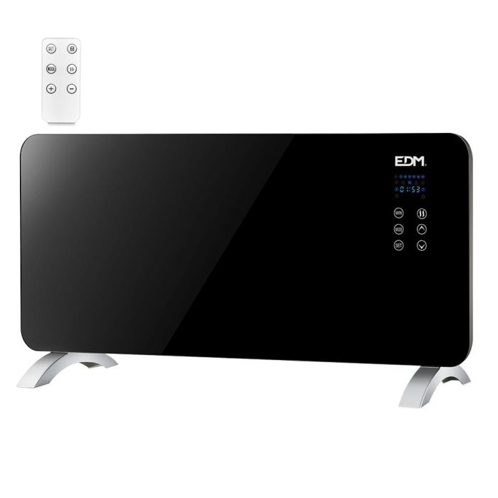 Edm Convector con Placa de Cristal 2000W, 2 Niveles de Potencia, Pantalla LED, Termostato, 92x24x43cm 0 Edm Convector con Placa de Cristal 2000W, 2 Niveles de Potencia, Pantalla LED, Termostato, 92x24x43cm 0