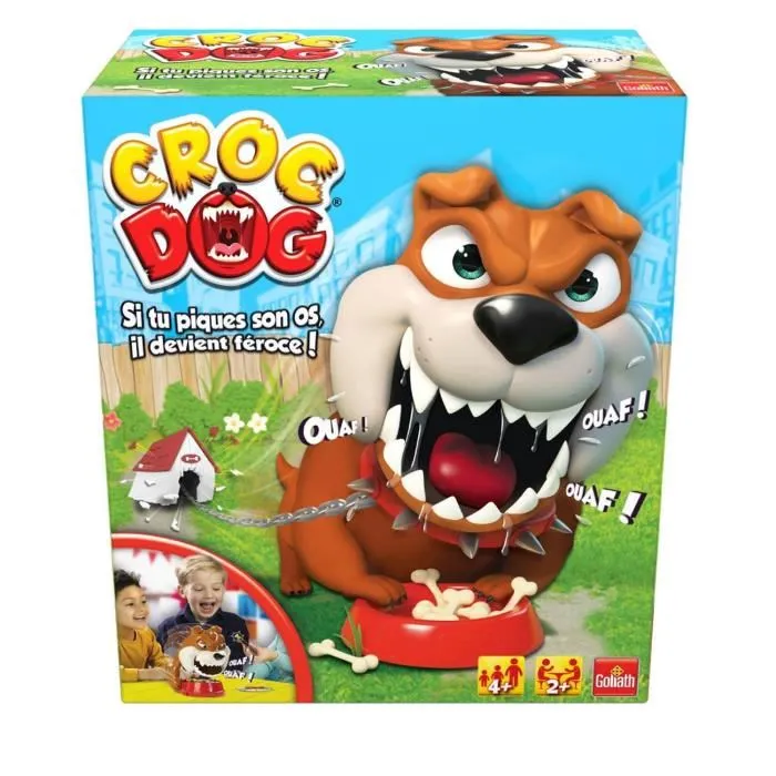 Goliath Croc Dog Juego Infantil El perro Fang vigila celosamente su cuenco lleno de huesos 2