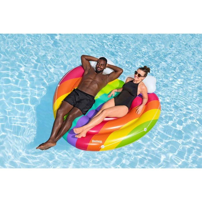 Bestway Isla Flotante Hinchable Arcoiris 175x163 cm Playa y Piscina 43722 7