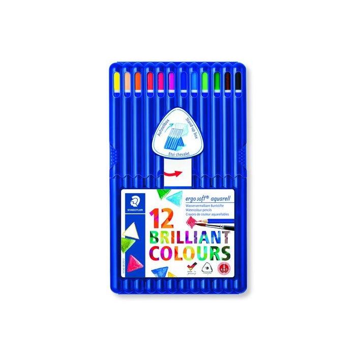 Lapices Acuarelables Staedtler 156 Ergosoft Aquarell Box De 12