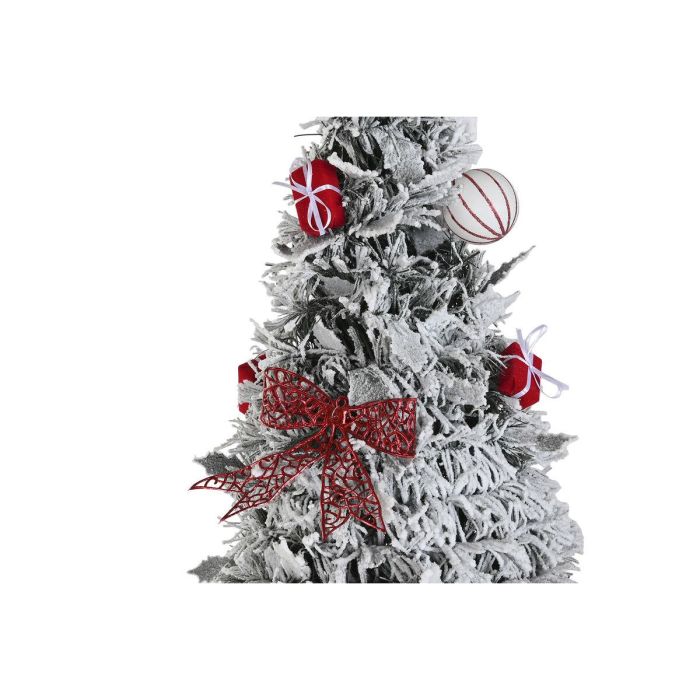 DKD Home Decor Árbol de Navidad Tradicional de PVC y LED, Plegable y Desmontable, en Rojo y Blanco, 71x71x180 cm, con protección IP44 5