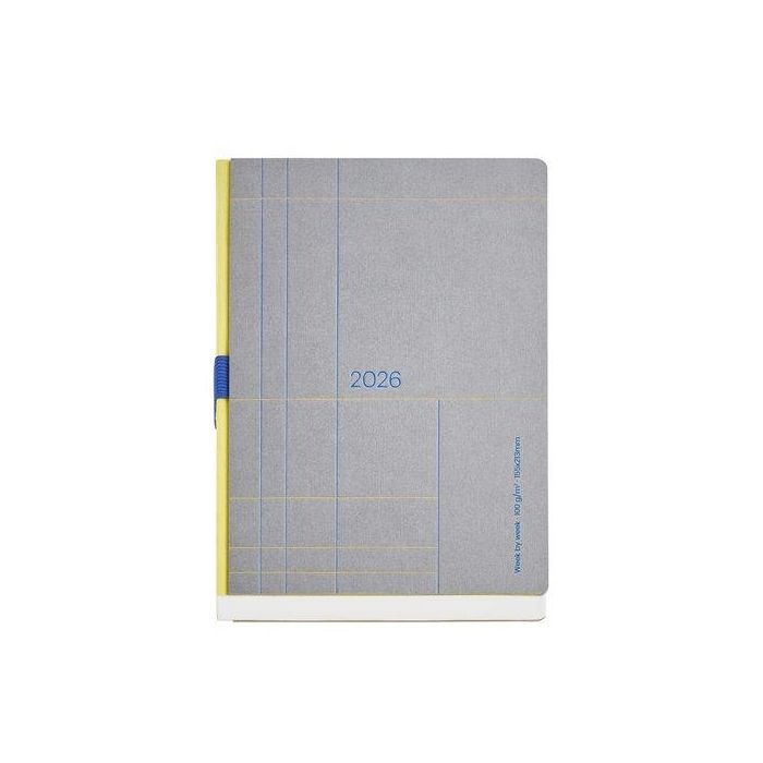 Agenda Anual (2026) Miquelrius Trends Back To Basics Lineas Tapa Dura Plus 155X213 S/V Gris