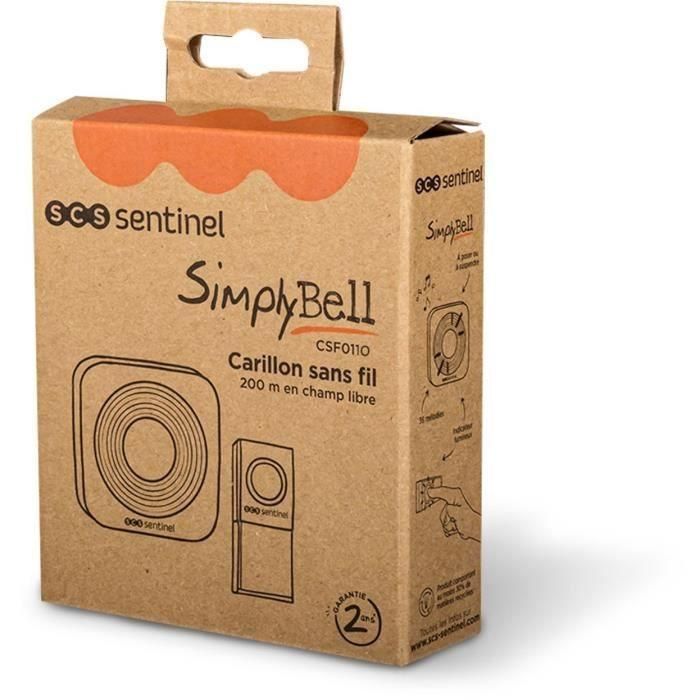 SCS Sentinel SCS3701085206611 Timbre Inalámbrico 200 metros SimplyBell Blanco 3