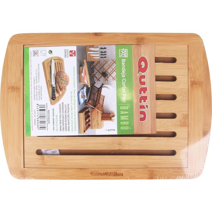 Quttin Bandeja Corta Pan Bambú 36 x 25 x 1.8 cm (6 Unidades) 3