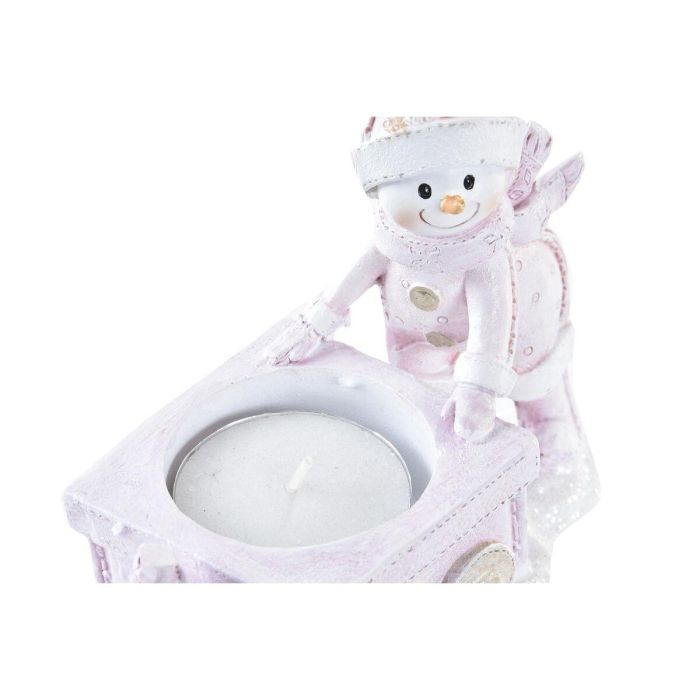 Figura Navidad Fantasia DKD Home Decor Rosa Blanco 6.5 x 10 x 12 cm 2 Figura Navidad Fantasia DKD Home Decor Rosa Blanco 6.5 x 10 x 12 cm 2