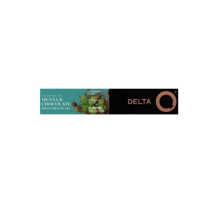 Delta Q 5628009 Cápsulas de Café Espresso Menta y Chocolate | Sabor Dulce y Refrescante | Caja de 10 Unidades