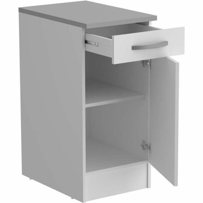 Oslo muebles bajos 1 puerta + 1 cajón + plan - blanco - l 40 x d 60 x h 86 cm 2