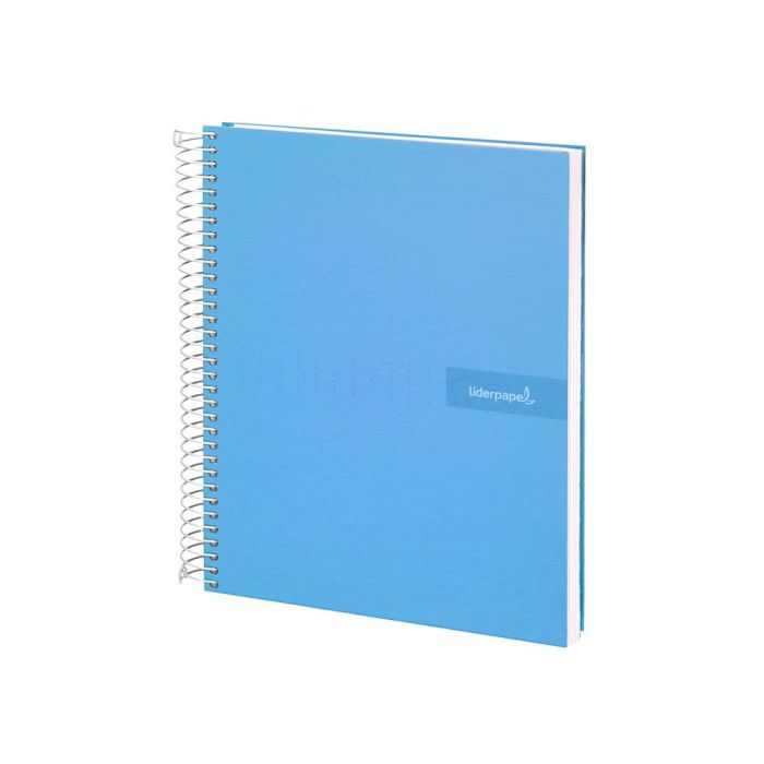 Cuaderno Espiral Liderpapel A4 Crafty Tapa Forrada 80H 90 gr Cuadro 4 mm Con Margen Color Celeste 3