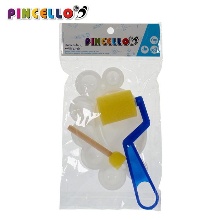 Set Rodillo Esponja Con Sello Y Paleta Pincello 10X4CM (36 Unidades) 1 Set Rodillo Esponja Con Sello Y Paleta Pincello 10X4CM (36 Unidades) 1
