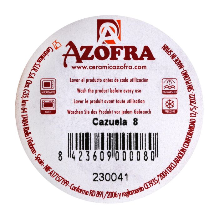 Cazuela Vitro Azofra 8 cm (24 Unidades) 3 Cazuela Vitro Azofra 8 cm (24 Unidades) 3