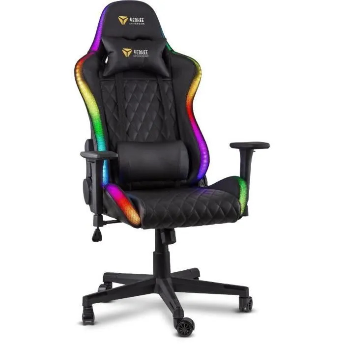Yenkee Silla Gaming YGC 300RGB, Ergonomica, con Iluminacion RGB, Diseñada para Gamers 5