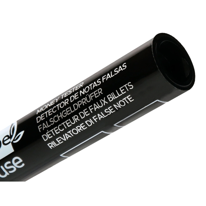 Liderpapel Rotulador Detector de Billetes Falsos Ecouse Cuerpo Plástico 100% Reciclado Verificador Euro y Divisas Trazo 3mm 4