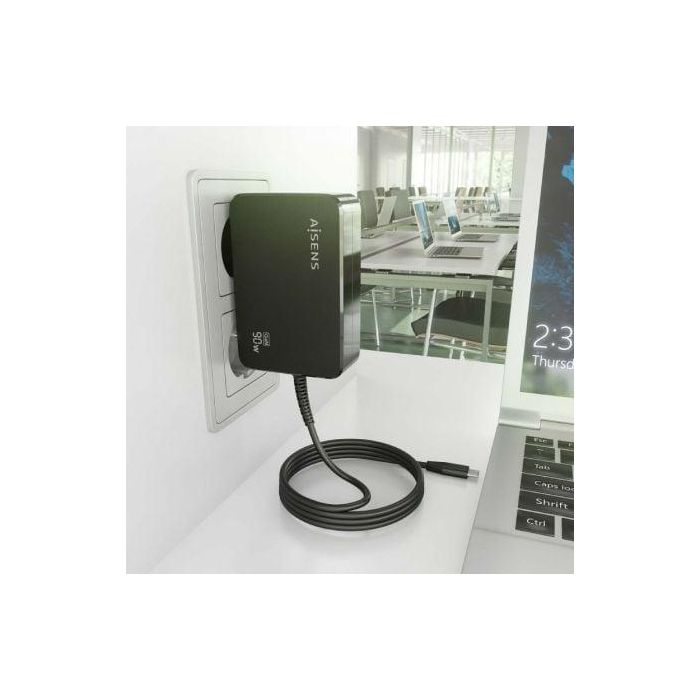 AISENS - CARGADOR GaN 90W PD3.0 1XUSB-C 1.8M, NEGRO 4 AISENS - CARGADOR GaN 90W PD3.0 1XUSB-C 1.8M, NEGRO 4