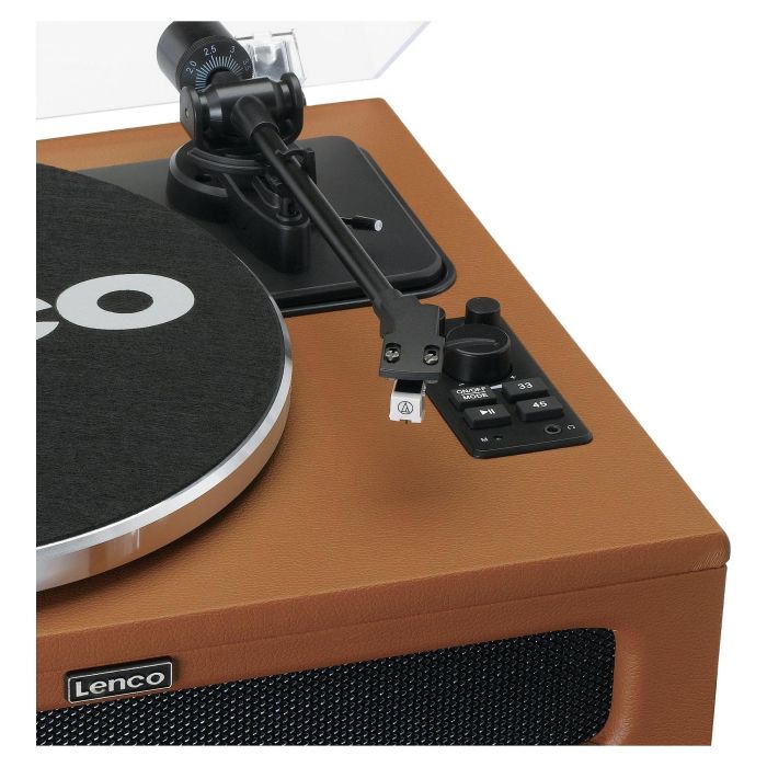 Lenco LS-430BN Tocadiscos de tracción por correa con Bluetooth, 4 altavoces integrados, 33/45 RPM, color marrón 16