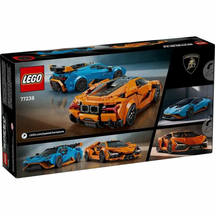 LEGO 77238 Speed Champions Lamborghini Revuelto y Huracán STO, Coche de Juguete, Set de Construcción 607 Piezas, 10+ Años 2