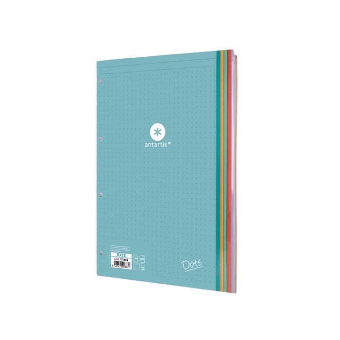 Antartik Recambio A4 100 Hojas 90gr Puntos 4 Taladros Bandas de 5 Colores 2 Antartik Recambio A4 100 Hojas 90gr Puntos 4 Taladros Bandas de 5 Colores 2