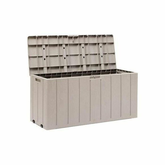 Toomax TOO8009371018814 Baúl de jardín BRAVO de Resina, Color Topo, Capacidad 270L, Medidas 117.5x45x56 cm 2
