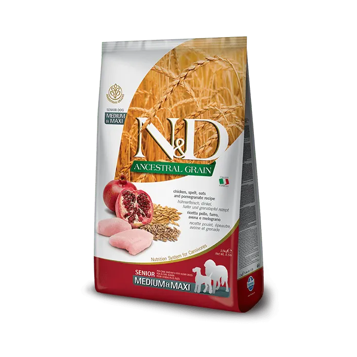 Farmina N&D Dog Senior Ancestral Medium Maxi Pollo 2,5 kg