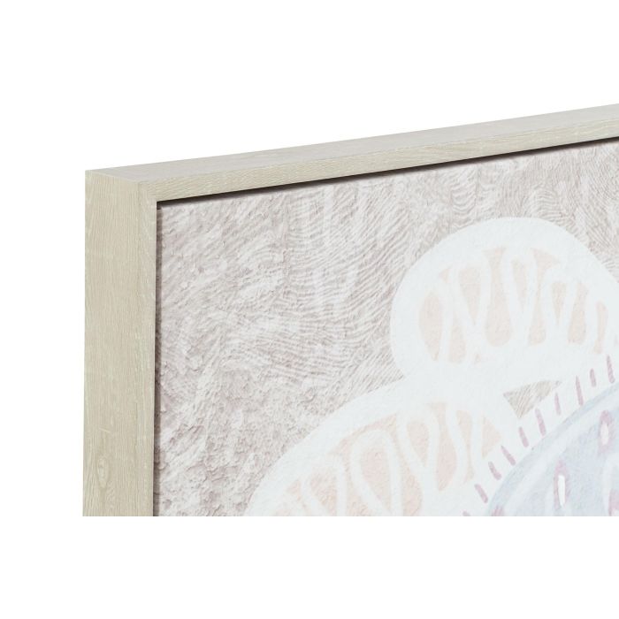 DKD Home Decor Cuadro Boho Multicolor Rosa 4.5 x 103 x 103 cm (2 Unidades) 1