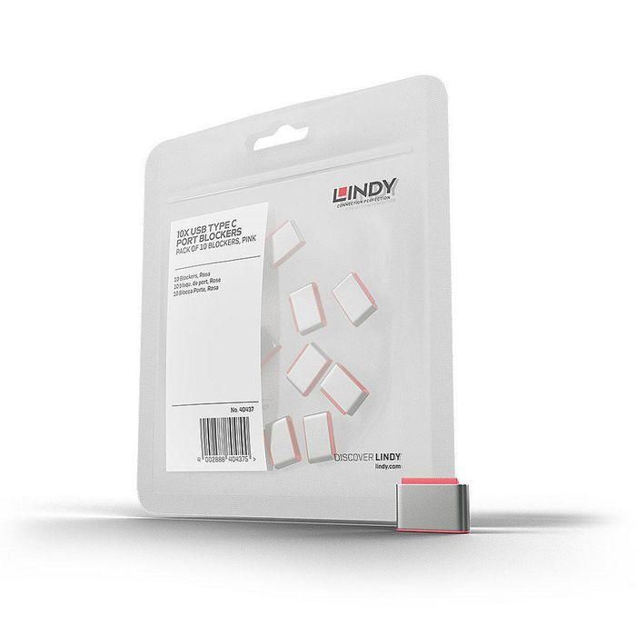 Lindy USB Type C Port Blockers, pink, 10pcs Lindy USB Type C Port Blockers, pink, 10pcs