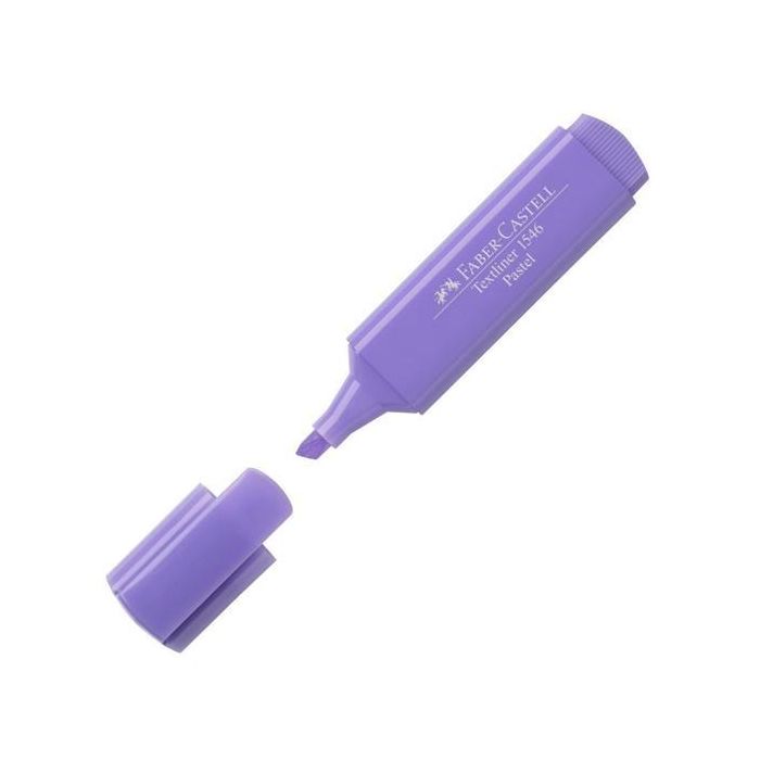Faber Castell Marcador Textliner 1546 Pastel Lila - Resaltador de Texto Fluorescente - Caja de 10 Unidades (10 Unidades)