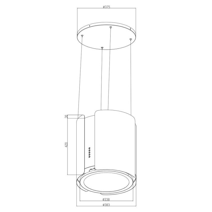 Campana isla Cecotec Flux CRE 385500 Cobre 1